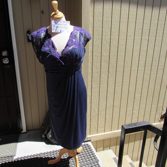 #360  NEW WOMEN'S LACE TOP DRESS BY ALEXON  (SIZE 14US / 18UK) - Picture 1 of 3